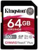 Kingston Canvas React Plus SD-Karte 64 GB Class 10 UHS-II