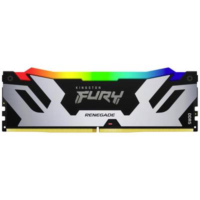 RAM-Modul mit leuchtenden Farben am oberen Rand, Marke 'Kingston Fury Renegade', DDR5.