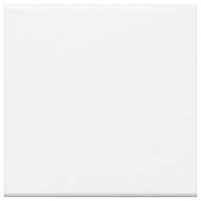 Quadratische weiße Oberfläche, gleichmäßig und glatt; minimalistische Darstellung; könnte eine Wandfliese oder Platte sein.