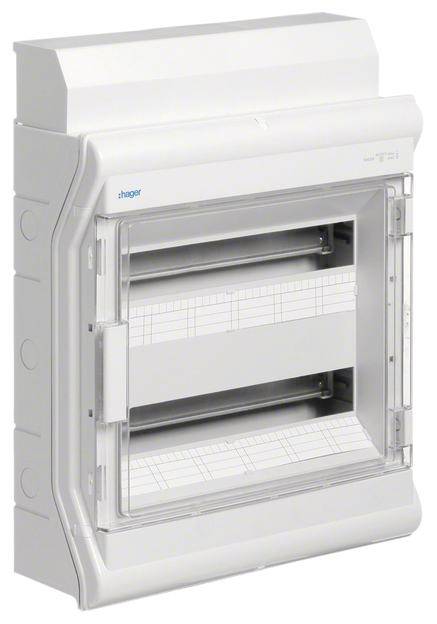 Hager VE218DN Kleinverteiler Aufputz Anzahl Reihen = 2 Inhalt 1 St.