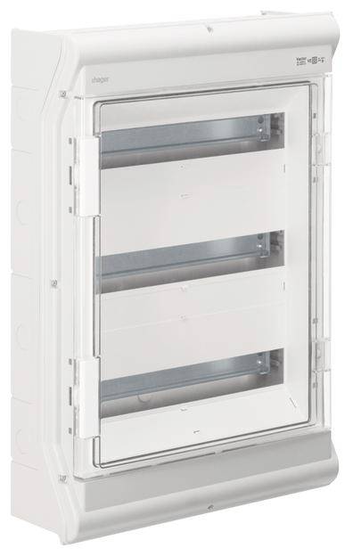 Hager VE318SN Kleinverteiler Aufputz Anzahl Reihen = 3 Inhalt 1 St.