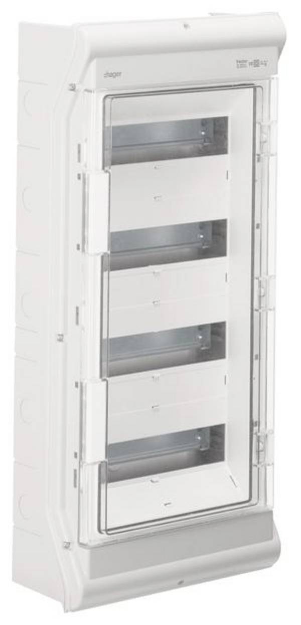 Hager VE412PN VE412PN Kleinverteiler Aufputz Anzahl Reihen = 4 Inhalt 1 St.