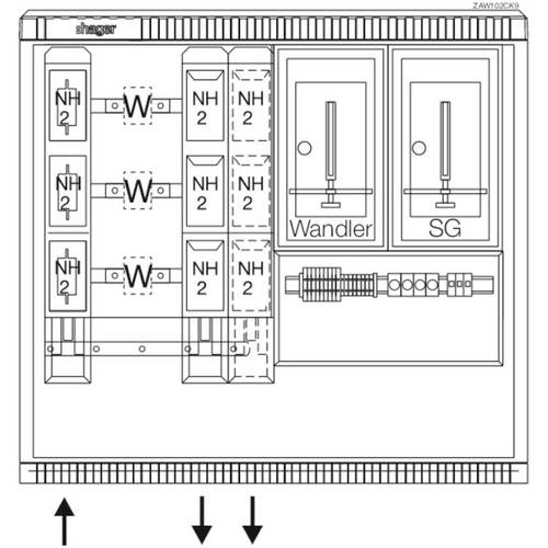 Hager ZAW102CK9 Wandler- und Messschrank Aufputz Inhalt 1 St.