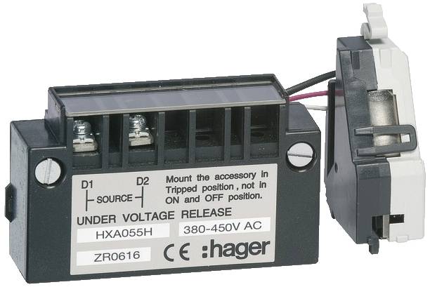 Hager HXA055H Unterspannungsauslöser 380 V, 450 V 1 St.