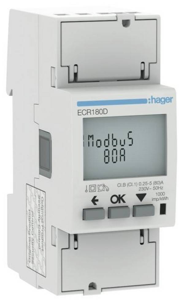 Hager ECR180D ECR180D Wechselstromzähler digital MID-konform: Ja 1 St.