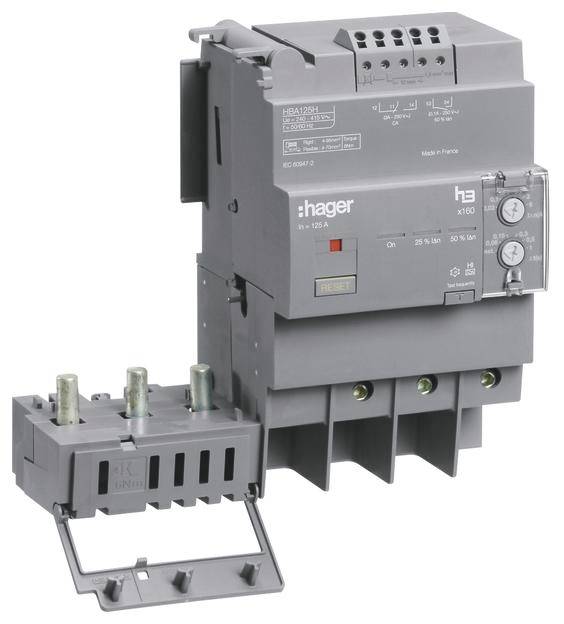 Hager HBA125H FI-Block 3polig 125 A 220 V, 415 V