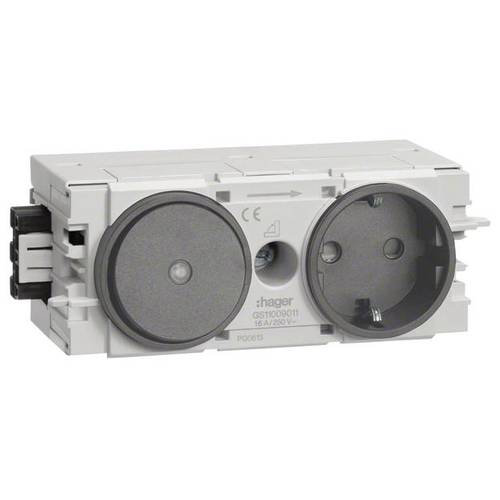 GS11009011 Elektro-Sockelleisten-Zubehör Tehalit Steckdosencontainer Schwarz 1 St.