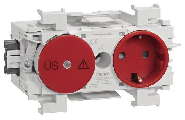 GS12013020 Elektro-Sockelleisten-Zubehör Tehalit Steckdosencontainer Rot 1 St.