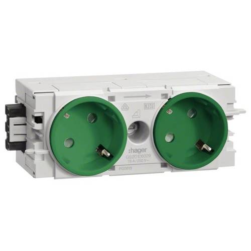 GS20106029 Elektro-Sockelleisten-Zubehör GS20106029 Steckdosencontainer Grün 1 St.