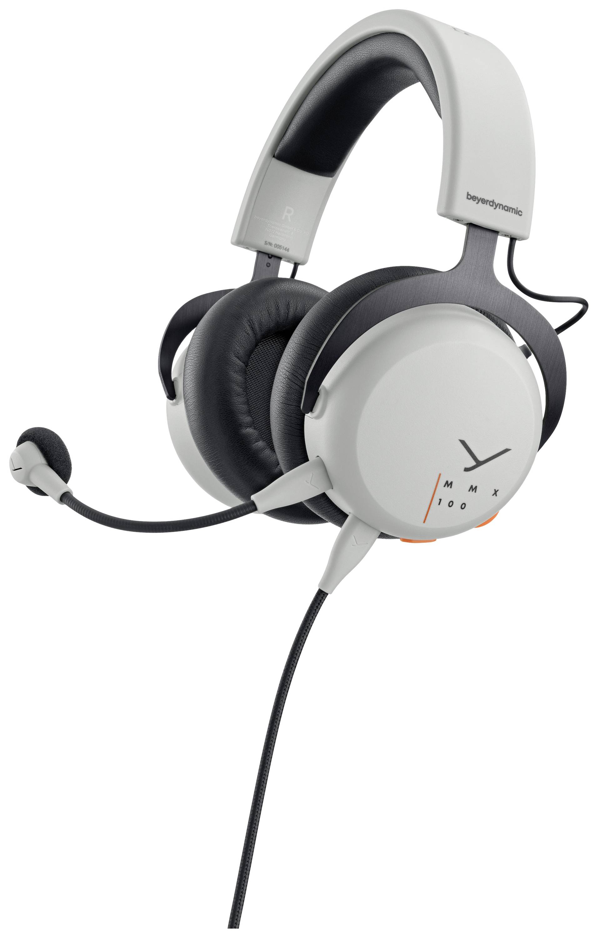 BEYERDYNAMIC MMX 100 Gaming Over Ear Headset kabelgebunden Stereo Grau Mikrofon-Rauschunterdrüc