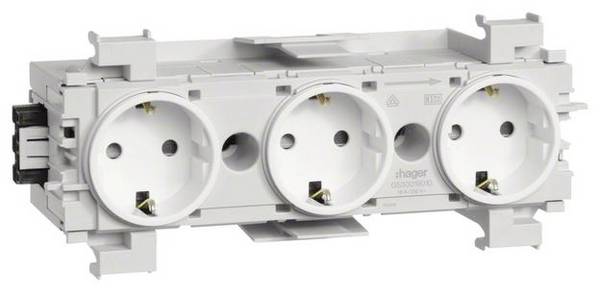 GS30019016 Elektro-Sockelleisten-Zubehör Sonstiger Steckverbinder Steckdosencontainer  Weiß 1 St.