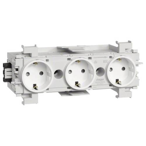 Thumbnail - Hager Steckdose GS30019016 3fach verkehrsweiß - Steckdose - Weiß