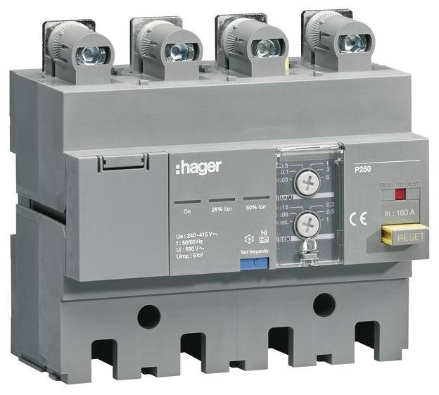 Hager HBT160H FI-Block 4polig 160 A 220 V, 415 V