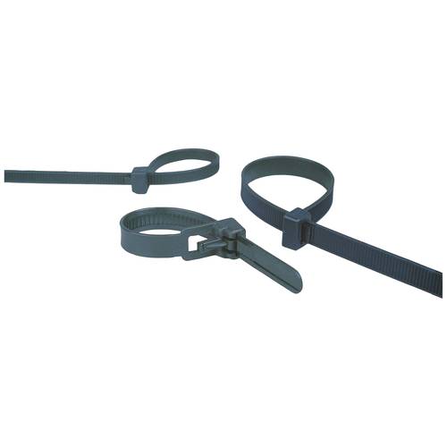 Helukabel 97635-100 W 300x7,6 Kabelbinder 300 mm 7.6 mm Schwarz Lösbar 100 St.