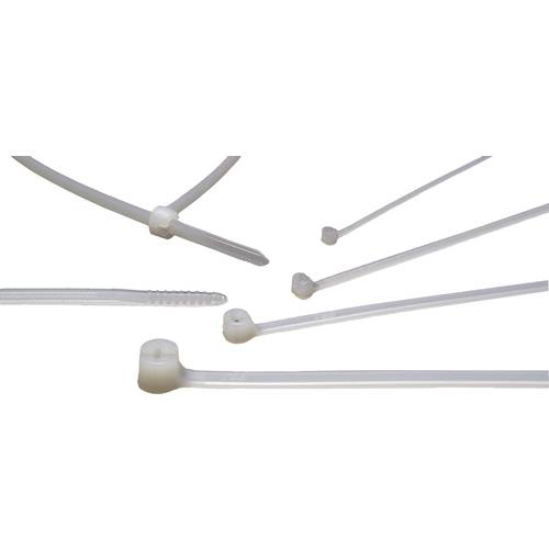 Helukabel 91061-1000 TYB24M Kabelbinder 140 mm 3.60 mm Weiß, Transparent mit Metallzunge 1000 St.