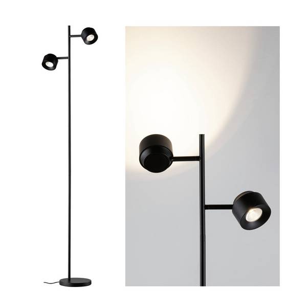 Paulmann Pane I 79775 LED-Stehlampe mit Leseleuchte LED  3 W  Schwarz