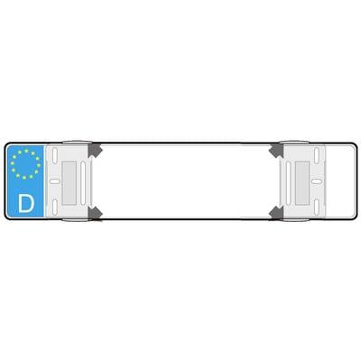 HP Autozubehör Simple-Fix Kennzeichenhalter Transparent (L x B x H