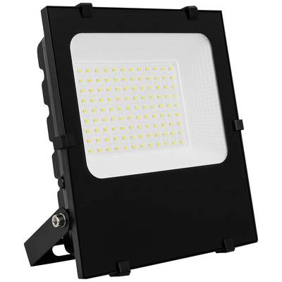 LED-Flutlichtstrahler mit schwarzem Gehäuse und zahlreichen kleinen, hellen LEDs auf der Vorderseite, geeignet für Außenbeleuchtung.