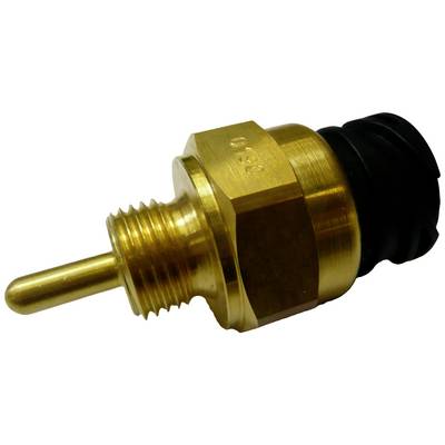 Ein Messing-Temperatursensor mit einem Gewindeende und einer Steckverbindung. Verwendet zur Temperaturüberwachung in Fahrzeugen.