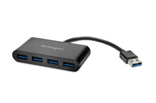 Kensington K39121EU USB-Hub 4 Port USB-A USB 3.0 5 GBit/s  Schwarz UH4000 4 Port Hub