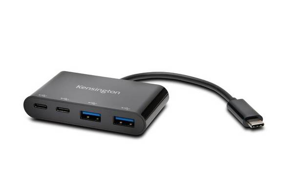 Kensington K39124EU USB-Hub 4 Port USB-A, USB-C® USB 3.0 5 GBit/s mit USB-C® Stecker Schwarz CH1000 USB-C 4-Port Hub