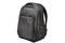 Ein schwarzer Rucksack mit mehreren Reißverschlussfächern; ergonomisch geformt und ideal für den täglichen Gebrauch oder Reisen.
