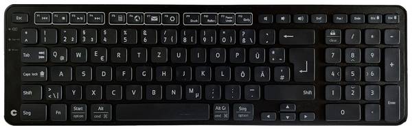 Contour Design Balance Funk Tastatur Deutsch, QWERTZ Schwarz Ergonomisch