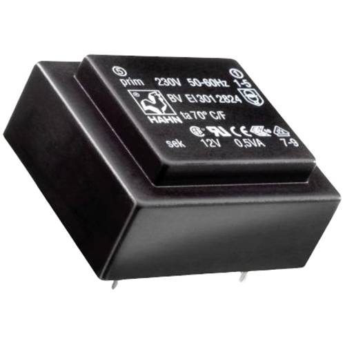 Thumbnail - Hahn BV EI 305 2851 Printtransformator 1 x 230 V 1 x 18 V/AC 2.3 VA