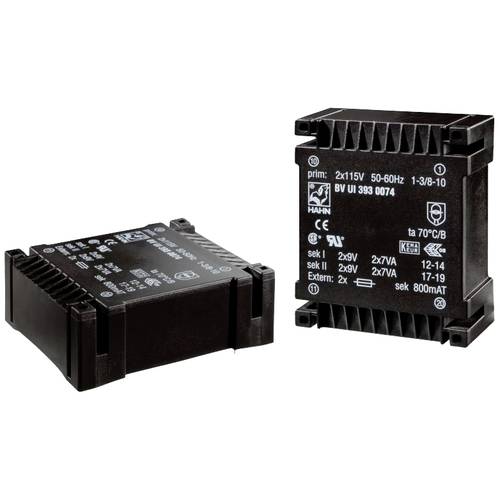 Thumbnail - Hahn BV UI 396 0103 Printtransformator 2 x 115 V 2 x 15 V/AC 30.0 VA