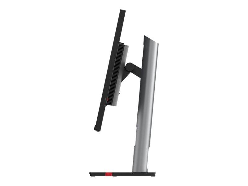 Ein Computermonitor von der Seite, zeigt verstellbaren Ständer mit schlankem Design.