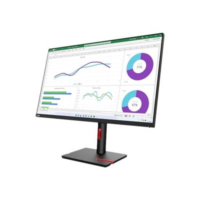 Flacher Computermonitor zeigt Diagramme und Grafiken, darunter eine Kurve, Balken und Kreisdiagramme, die statistische Daten darstellen.