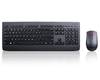 Lenovo KB MICE_BO Combo-Belgium/FAR Funk Tastatur, Maus-Set Multimediatasten, Spritzwassergeschützt Belgisch, AZERTY Schwarz