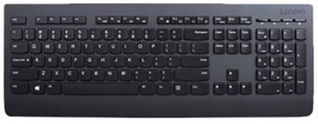 Schwarze Computer-Tastatur mit deutscher QWERTZ-Anordnung. Links oben befinden sich Funktionstasten, rechts ein Nummernblock.