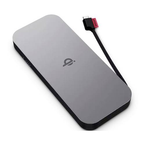 Lenovo GO - USB-C Powerbank 10000 mAh Qi Wireless Charging LiPo USB-C® Schwarz