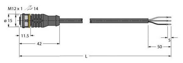 Turck Aktuator- u. Sensorleitung RKC4T-2/TEL