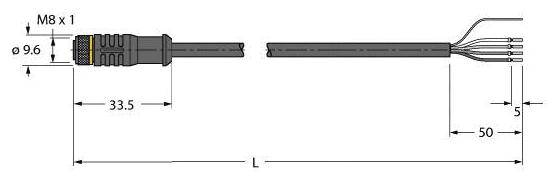 Turck 6627435 Sensor-/Aktor-Anschlussleitung 2 m Polzahl Sensoren: 4 1 St.