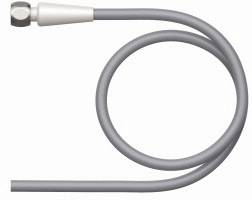 Kabel in geschwungener Form mit Anschlussstücken an beiden Enden.