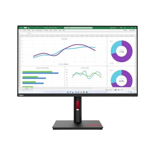 Thumbnail - Lenovo ThinkVision T32h-30 LED-Monitor EEK F (A - G) 80 cm (31.5 Zoll) 2560 x 1440 Pixel 16:9 4 ms DisplayPort, Audio-Li...