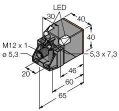 Turck Sensor Induktiv NI50U-QV40-IOL6X2- H1141 1625872 nicht bündig NPN, Wechsler, PNP, Wechsler (L x B x H) 65 x 40 x 40 mm