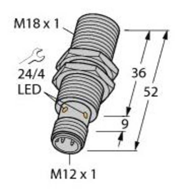 Turck Sensor Induktiv bündig PNP, Schließer BI8-M18-AP6X-H1141