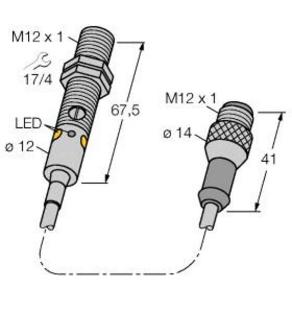 Turck Opto-Sensor M12EQ5 3078250 IP67 Kunststoff