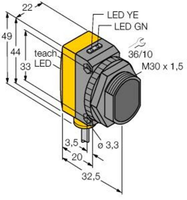 Turck Opto-Sensor QS30RRX W/30