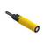 Gelber zylindrischer Sensor mit schwarzem Kopf und Kabel. Er besitzt zwei LED-Anzeigen, eine grün und eine gelb.