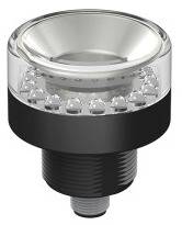 Eine LED-Lampe mit schwarzem Sockel und durchsichtiger Glaskappe, typisch für energieeffiziente Beleuchtungslösungen.