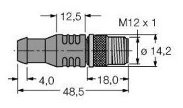 Turck 6602560 Sensor-/Aktor-Steckverbinder, unkonfektioniert M12 Abschlusswiderstand Polzahl Sensoren: 4 1 St.