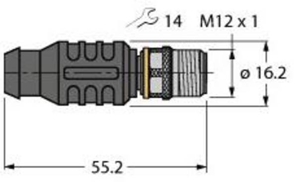Turck 6934908 Sensor-/Aktor-Steckverbinder, unkonfektioniert M12 Abschlusswiderstand Polzahl Sensoren: 4 1 St. Piece