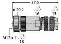 Turck 6931450 Sensor-/Aktor-Steckverbinder, unkonfektioniert 1 St.