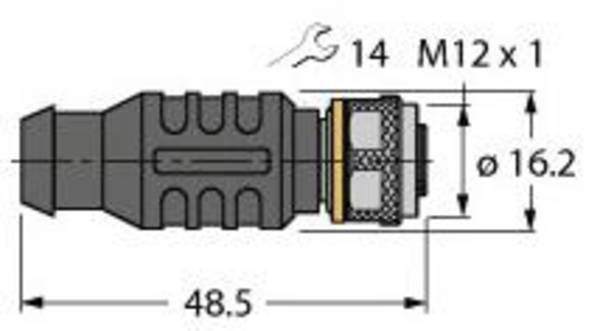 Turck 6934907 Sensor-/Aktor-Steckverbinder, unkonfektioniert M12 Abschlusswiderstand Polzahl Sensoren: 4 1 St.