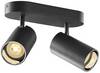 ASTO TUBE, Deckenaufbauleuchte, zylindrisch, max. 2x10 W, schwarz