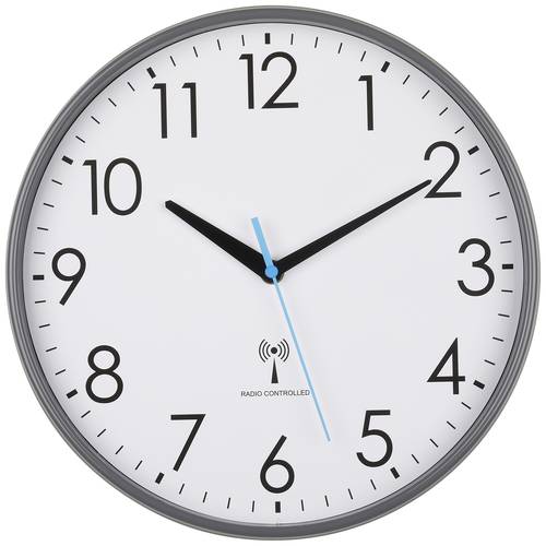 TFA Dostmann 60.3549.10 Funk Wanduhr 300 mm x 65 mm Grau